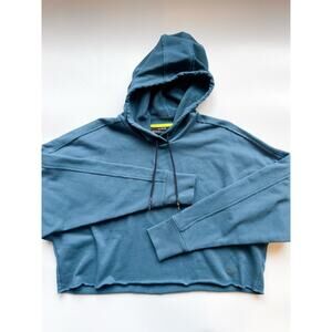 Women's Oversized Cropped Blue Under Armour Hoodie Size XL